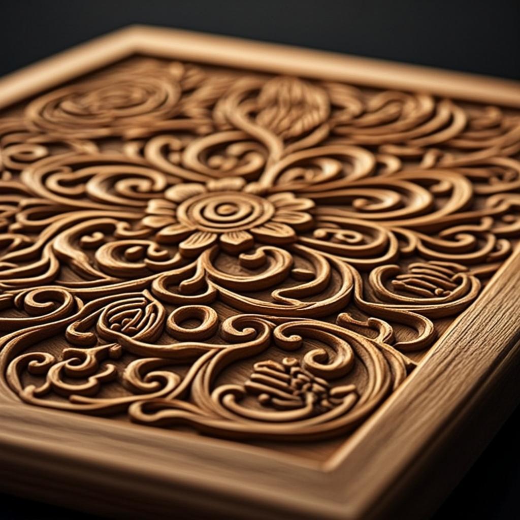 طرح CNC رلیف گل و بوته